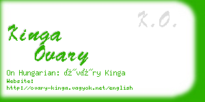 kinga ovary business card